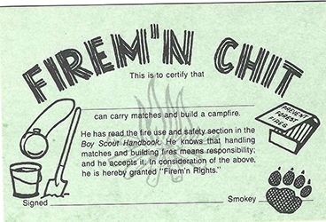 Certificate 1995 printing 34236 Firem'n Chit