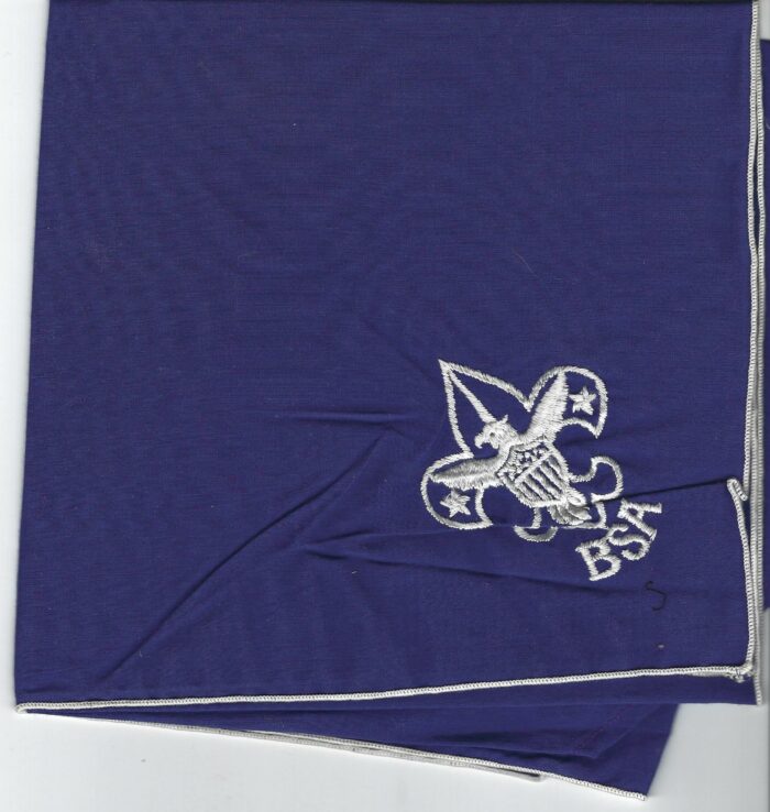 Neckerchief Purple with White Tenderfoot Emblem with White Piping Boy Scout