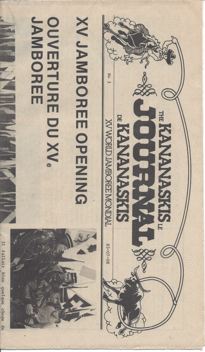 1983 15th World Jamboree No 3 Kananaskia Journal