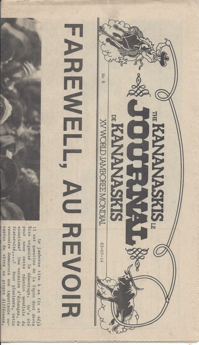 1983 15th World Jamboree No 8 Kananaskia Journal