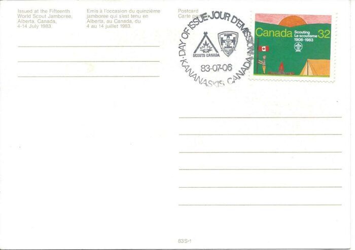 1983 15th World Jamboree Postcard - Image 2