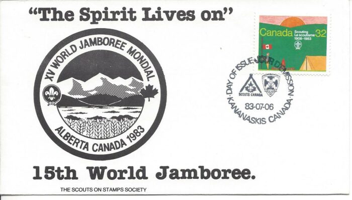 1983 15th World Jamboree SOSSI 1st Day Black