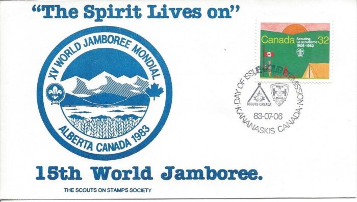 1983 15th World Jamboree SOSSI 1st Day Issue Blue