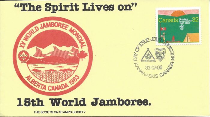 1983 15th World Jamboree SOSSI 1st Day Issue Red