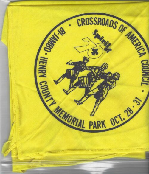 Council Neckerchiefs identify the Council the Scout and Troop are Members or identify an activity Crossroads of America Council