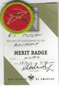 Archery Merit Badge Type H Plastic E1598803690334 