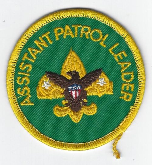 Vintage 1965-1971 PATROL LEADER Rank Patch Boy Scout BSA Green Khaki Fine Twill 