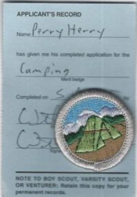 Camping Merit Badge