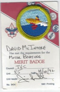 Motor Boating Merit Badge