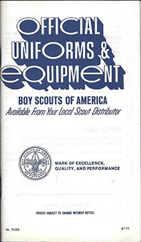 Catalogue Official Uniforms & Equipment 1977