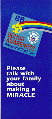 Donor Awareness Presidential Good Turn 1986 Brochure