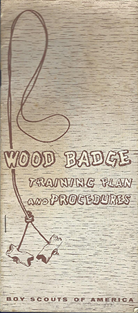 Wood Badge Training Plan and Procedures 1957