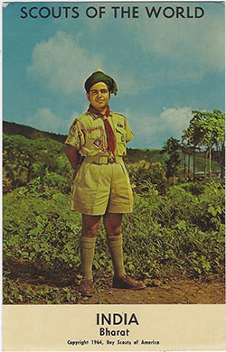 Scouts of the World India Postcard 1964