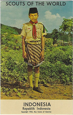 Scouts of the World Indonesia Postcard 1964