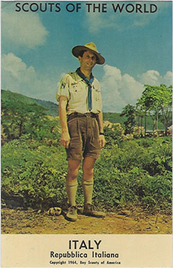 Scouts of the World Italy Postcard 1964