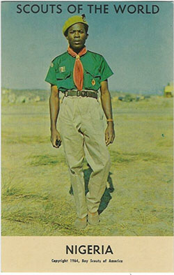 Scouts of the World Nigeria Postcard 1964 Used