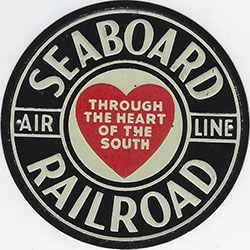 1954 Post Cereal Seaboard Railroad Tin