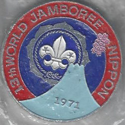 1971 13th World Jamboree Nippon Pin Safety Pin Clasp Metal