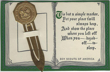 Book marker Boy Scouts of America 1950 - 1960