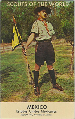 Scouts of the World Mexico Postcard 1964