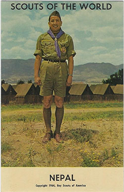 Scouts of the World Napal Postcard 1964