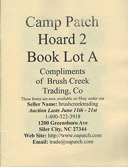 Camp Patch Hoard 2 Book Lot A
