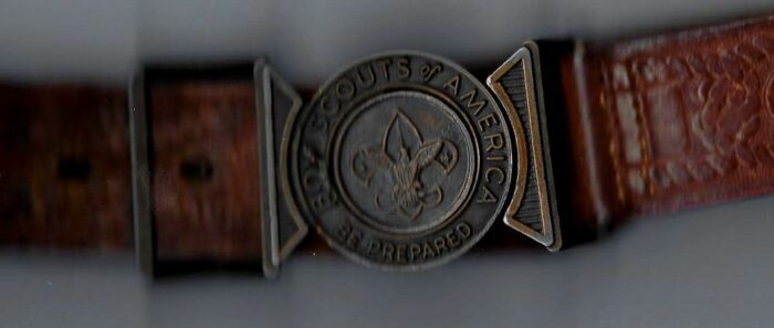 Scout Leather Belt Tooled