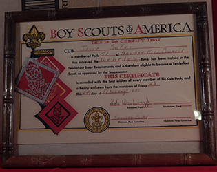 Webelos Achievement Certificate