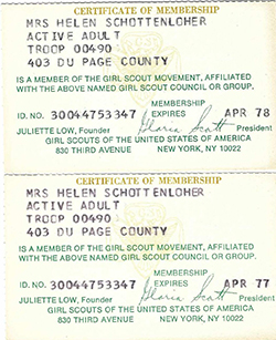 Certificate 1977-1978 Registration HS Used