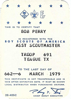 Certificate 1979 28-405C Registration BP Troop Used