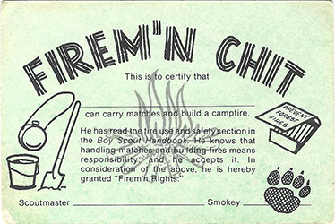 Certificate 1981 Printing 4236 Firem’n Chit