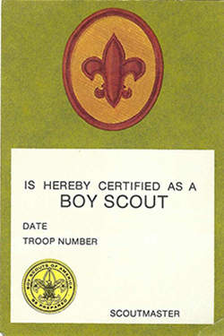 Certificate 1984 Printing 3410 Boy Scout