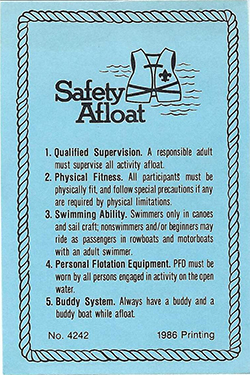 Certificate 1986 Printing Safety Afloat