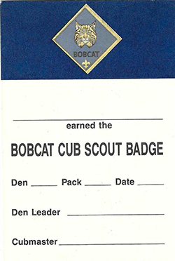 Certificate 1988 Printing 4218 Bobcat
