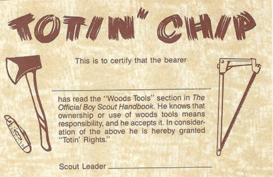 Certificate 1988 Printing 4234 Totin' Chip