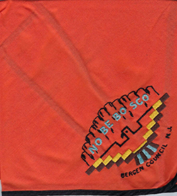 No Be Bo Sco Bergen Council NJ Orange Black Piping