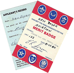 Certificate 1980 4124/3414 Merit Badge Avaition KB Used