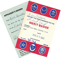 Certificate 1980 4124/3414 Merit Badge First Aid KB Used