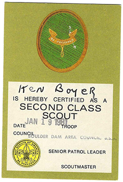 Certificate 1981 3412 KB Second Class Scout Used