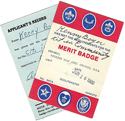 Certificate 1981 4124/3414 Merit Badge Citizenship in the Community KB Used