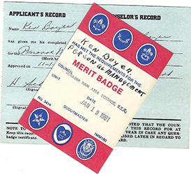 Certificate 1981 4124/4124/3414 Merit Badge Personal Management KB Used