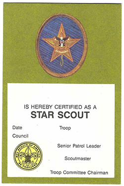 Certificate 1989 Printing 3426 Star