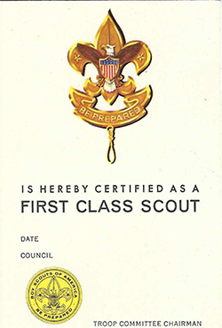 Certificate 3413 First Class
