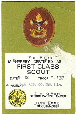 Certificate 3413 KB First Class Scout Used