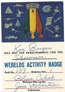 Certificate 3423 KB Showman Webelos Activity Used