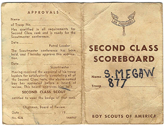 Certificate 4226 Second Class Scoreboard SW Used