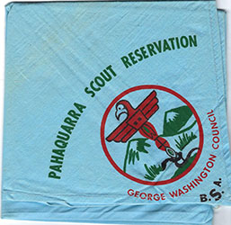 Camp Pahaquarra Scout Reservation Neckerchief Blue
