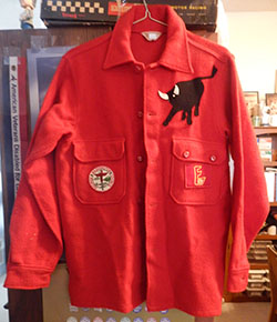 Red Wool Jacket with patches Set Size 38