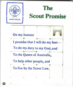 Scouts of Austrailia Scout Promise Puzzle