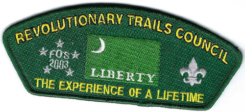 Revolutionary Trails Council SA6 2003 FOS Fully Embroidered
